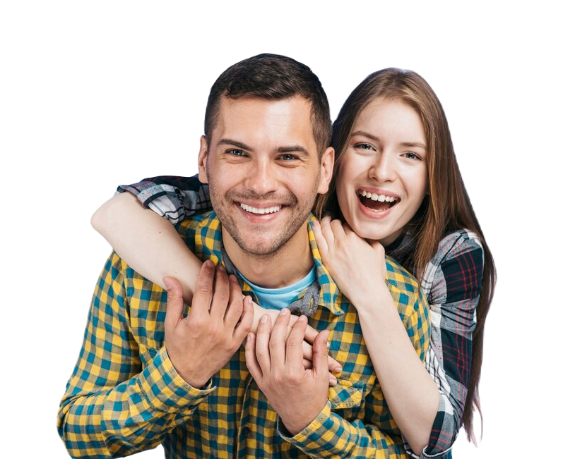 Pareja joven vacunada contra el VPH
